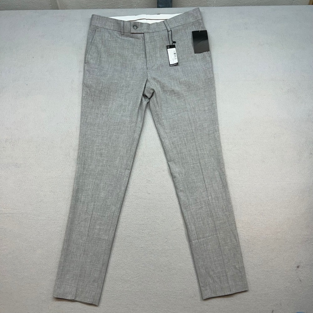 BoohooMAN Mens Super Skinny Grey Suit Trousers Size 32 AMM08415-131-268 NEW